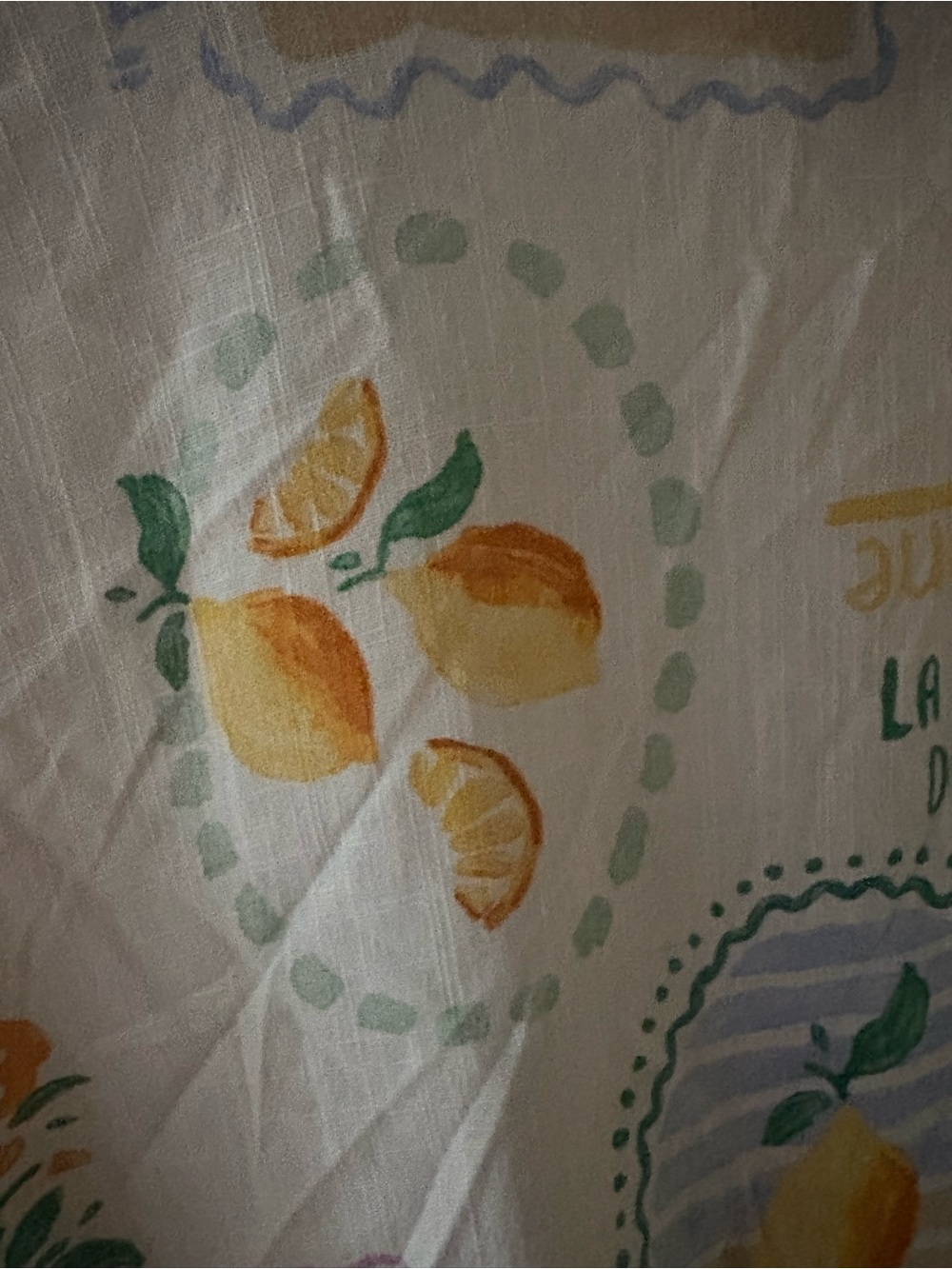 Paper Heart Short Sleeve Fruit Print Button-Up - White with Yellow & Green - Picture 5 of 5